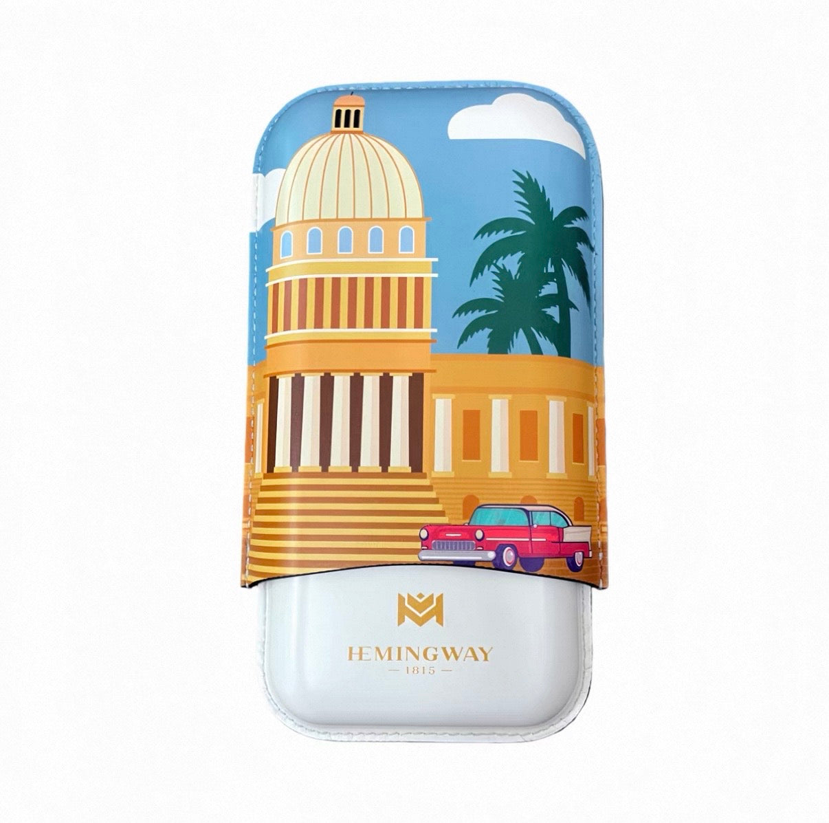 Havana Inspired Travel Cigar Case – Stylish Holder for 2 Cigars