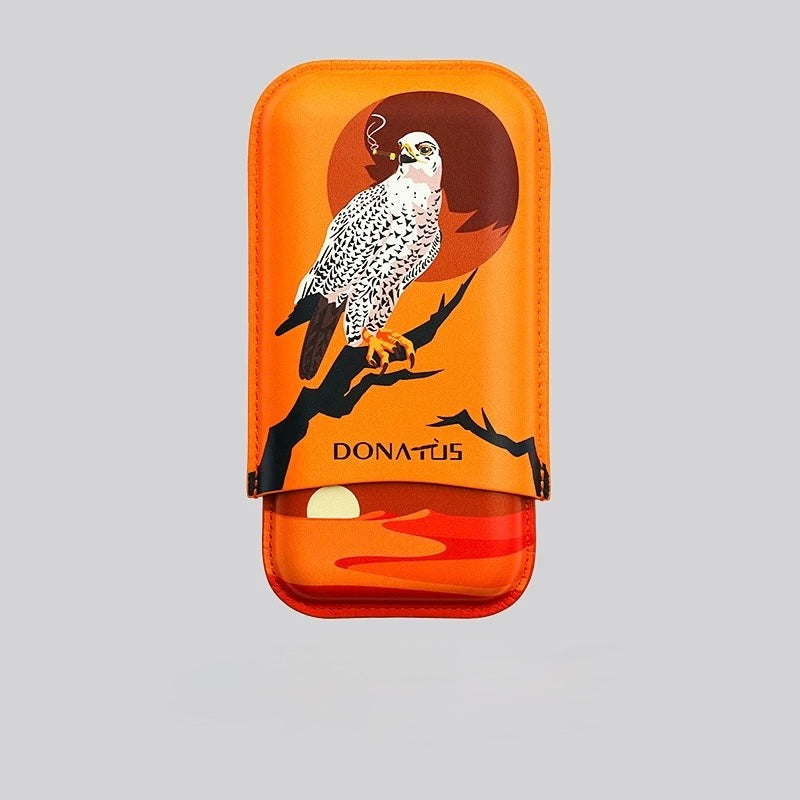 Art Design Cigar Case – Travel Holder for 2 Cigars