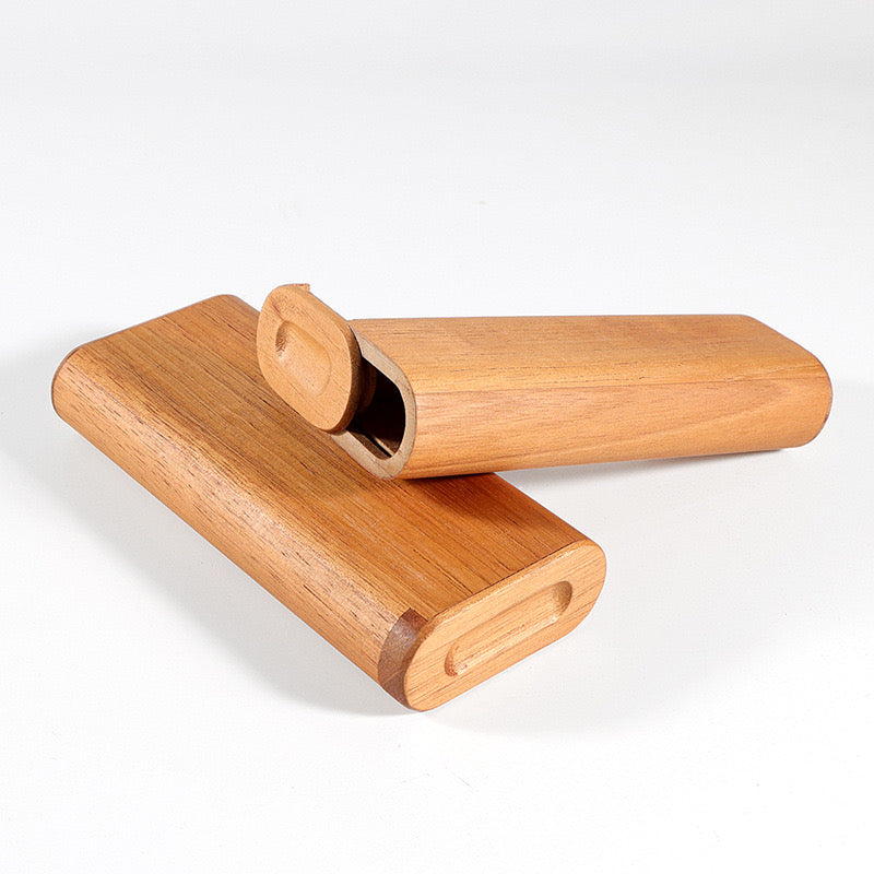 Natural Cedar Wood Cigar Case – Travel Holder for 2 Cigars