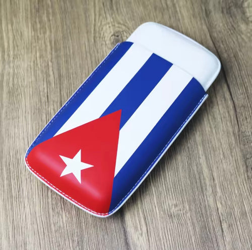Cuban Style Leather Cigar Case – Travel Holder for 3 Cigars