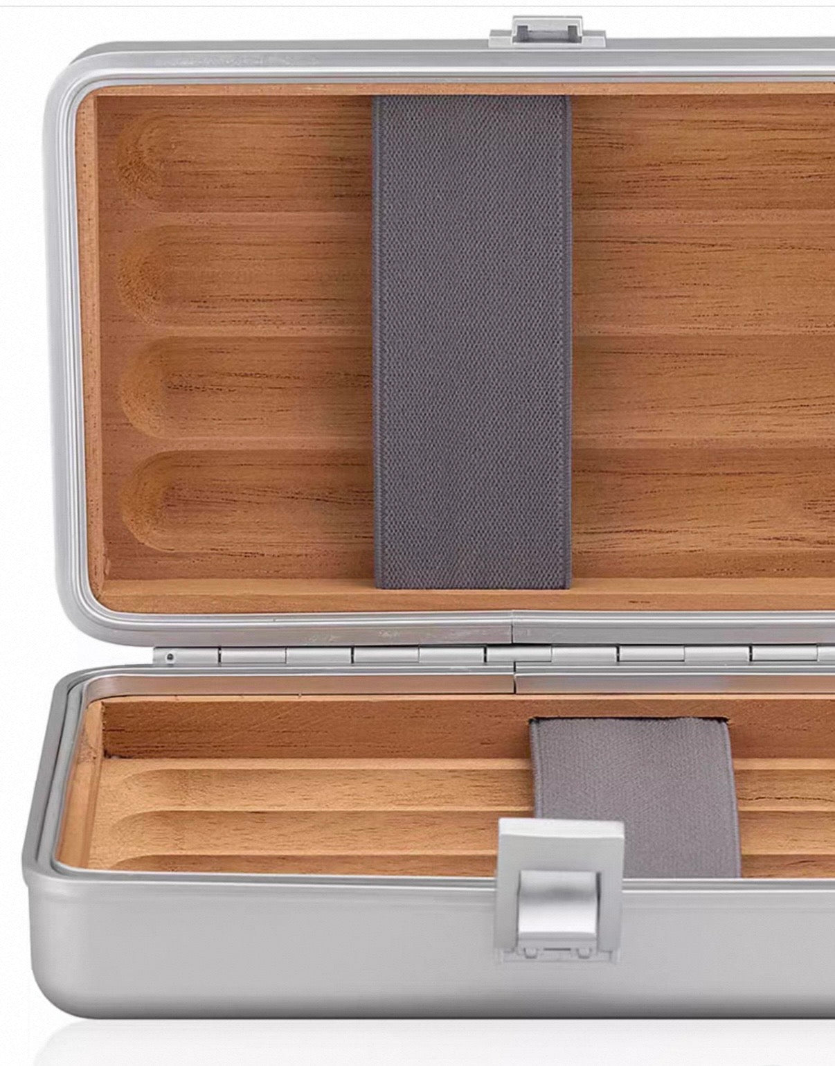 Premium Travel Cigar Humidor Case – Cedar Wood Interior Cigar Storage Box