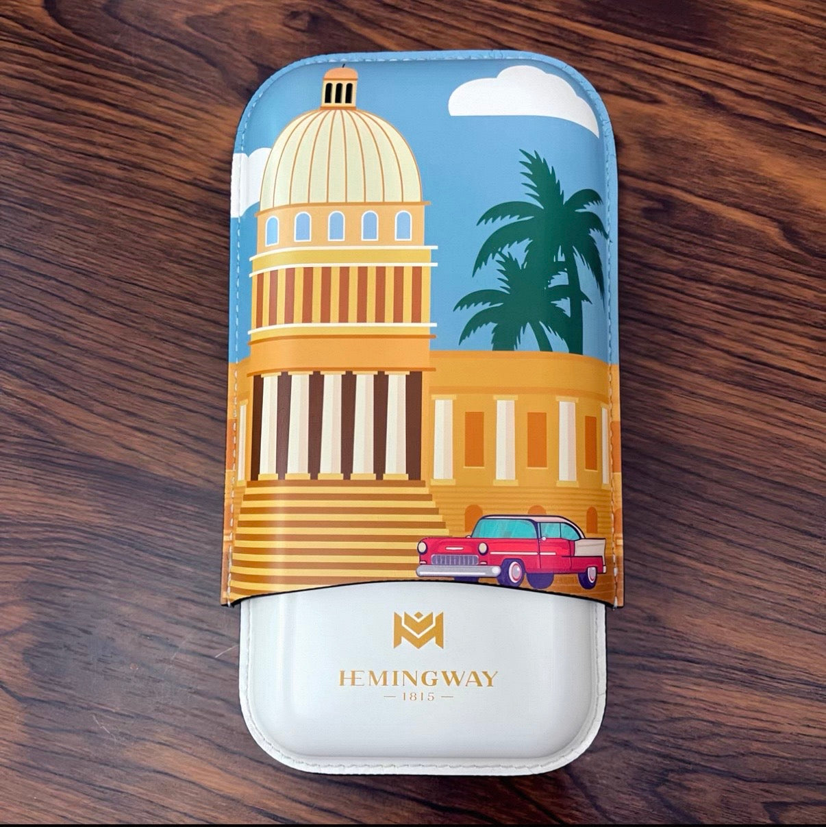Havana Inspired Travel Cigar Case – Stylish Holder for 2 Cigars