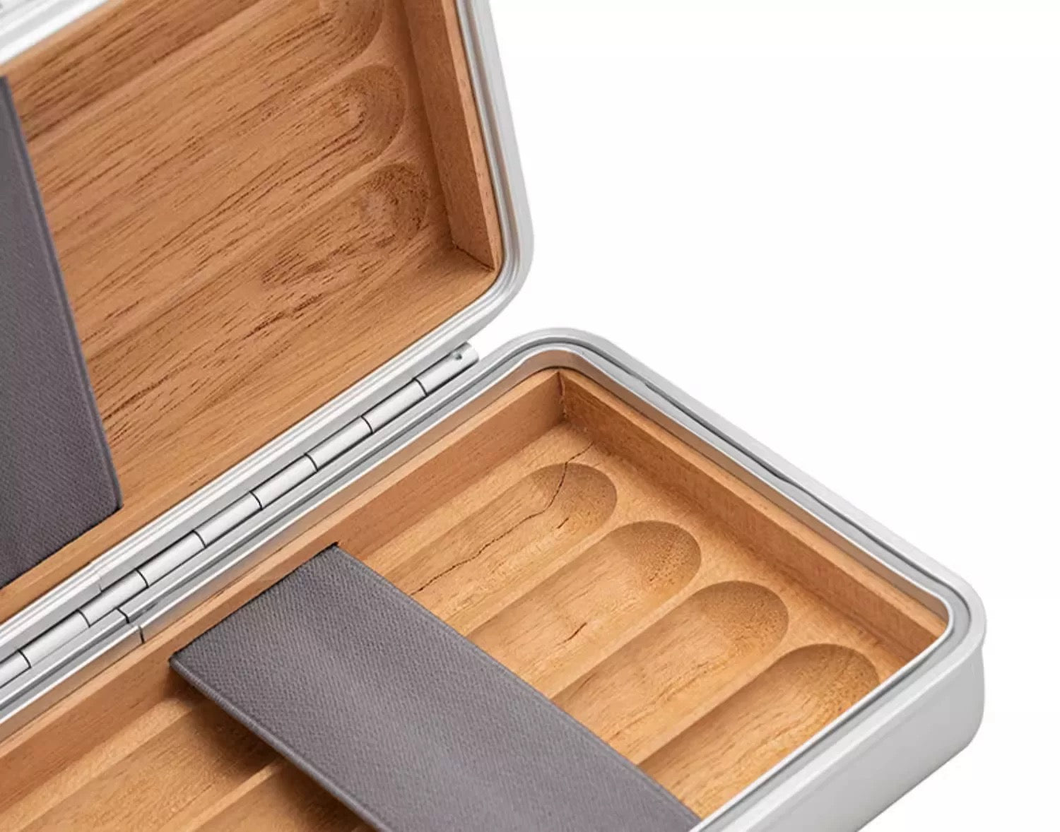 Premium Travel Cigar Humidor Case – Cedar Wood Interior Cigar Storage Box