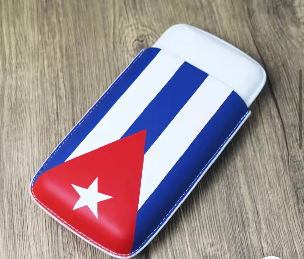 Cuban Style Leather Cigar Case – Travel Holder for 3 Cigars