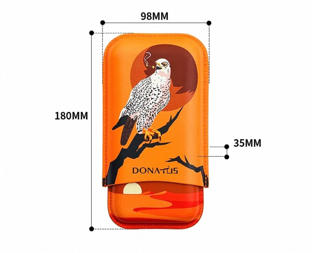 Art Design Cigar Case – Travel Holder for 2 Cigars