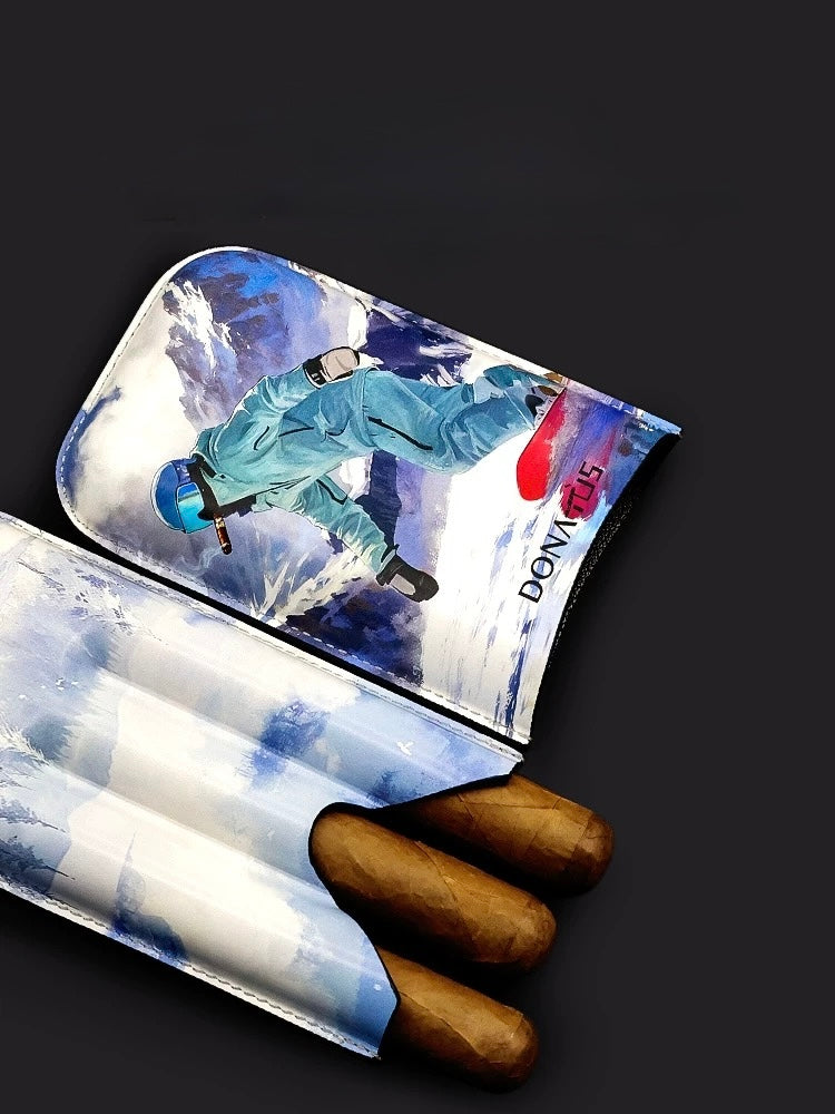 Designer Travel Cigar Case – Stylish Holder for 2 Cigars