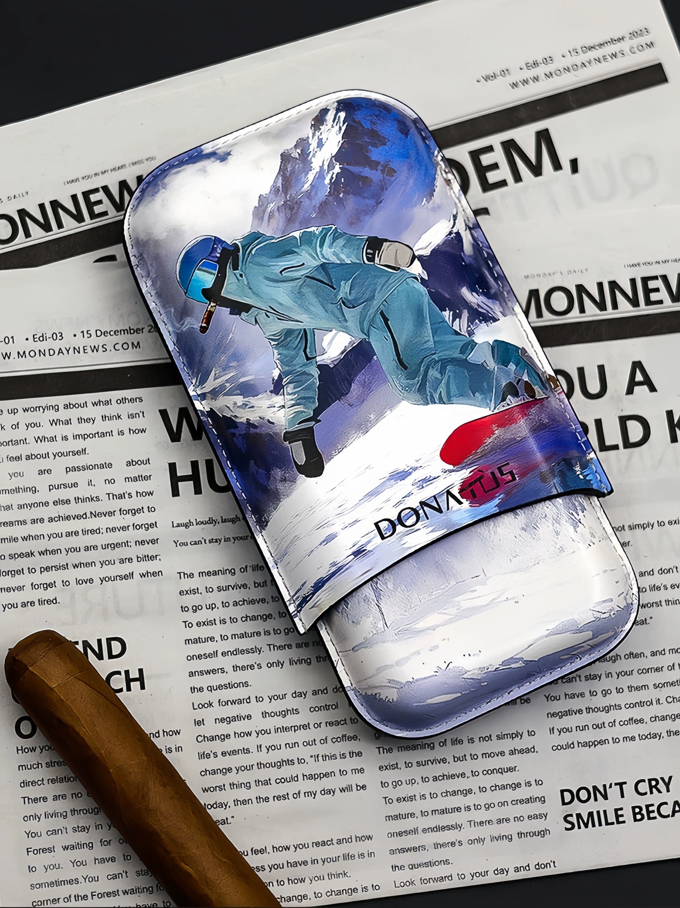 Designer Travel Cigar Case – Stylish Holder for 2 Cigars