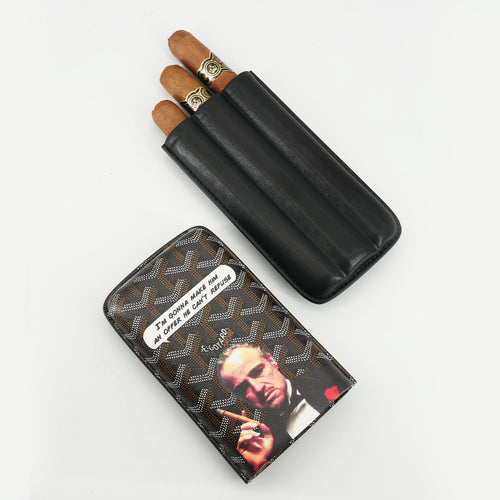 Godfather-style Premium Travel Cigar Case - Protective Hard Shell