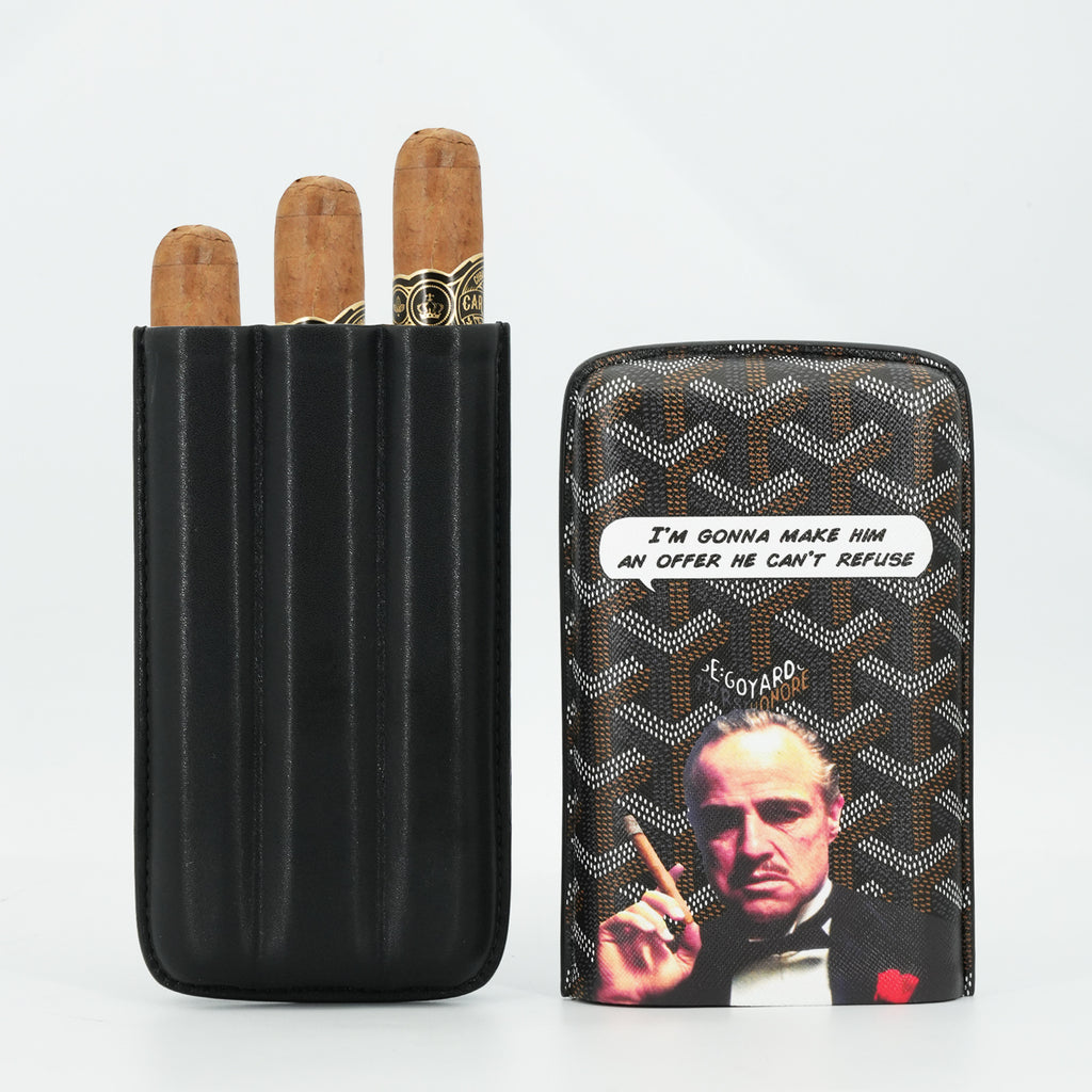 Godfather-style Premium Travel Cigar Case - Protective Hard Shell