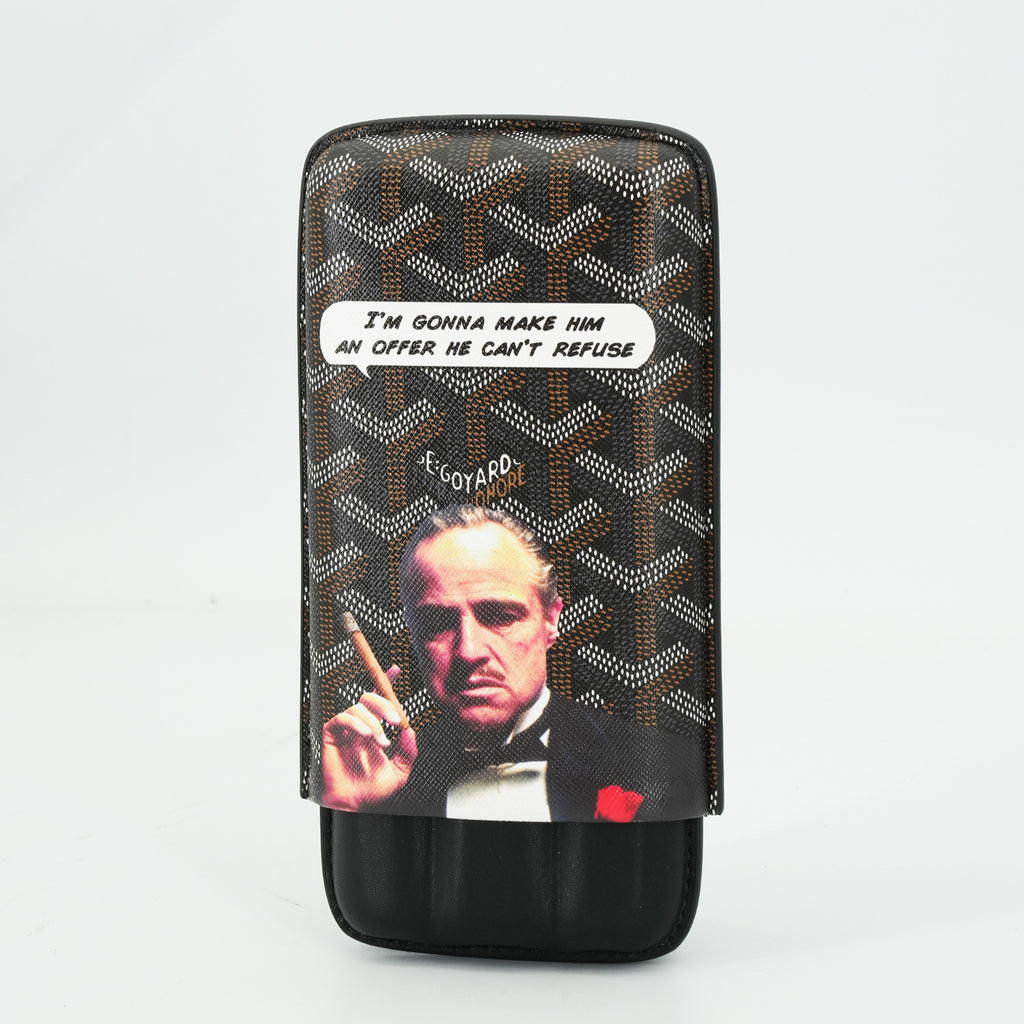 Godfather-style Premium Travel Cigar Case - Protective Hard Shell