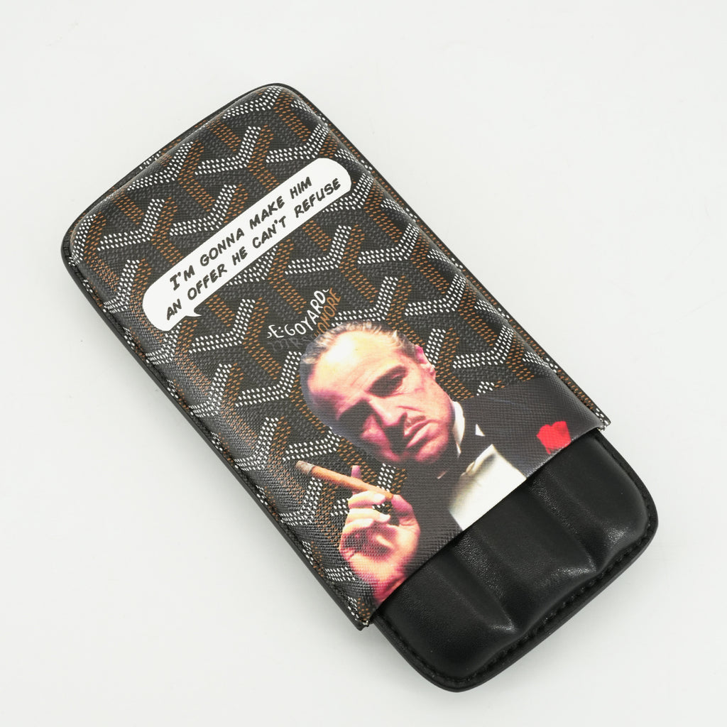 Godfather-style Premium Travel Cigar Case - Protective Hard Shell