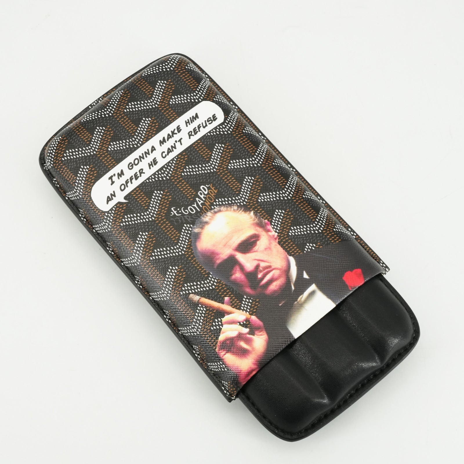 Godfather-style Premium Travel Cigar Case - Protective Hard Shell